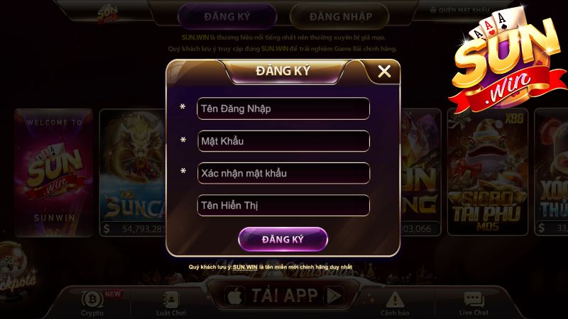 Điều Kiện Đăng Ký Tài Khoản Sunwin